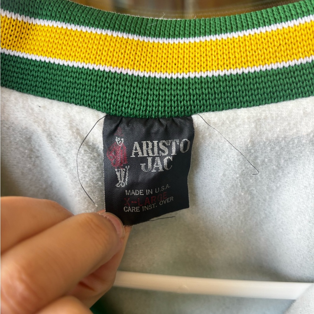 Oakland Athletics  Green and Yellow Vintage Jacket - Picture 2 of 3